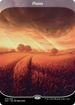 1x Plains (212/216) - FULL ART MTG Unstable NM Magic Regular - Image 1