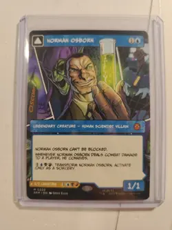 MTG Norman Osborn Green Goblin BORDERLESS NM/M MTG Spiderman Magic Card 0220 - Image 1