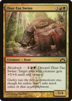 Zhur-Taa Swine 4x FOIL GTC MTG Gatecrash Common MINT red green - Image 1