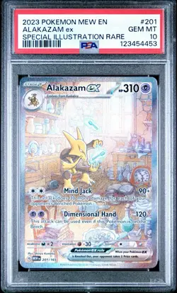 2023 POKEMON MEW EN-151 SPECIAL ILLUSTRATION RARE #201 ALAKAZAM💎 Mint PSA 10 - Image 1