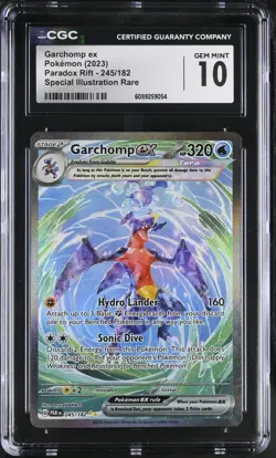 POKEMON CGC 10 2023 SV Paradox Rift Garchomp ex 245/182 SIR *9054 - Image 1