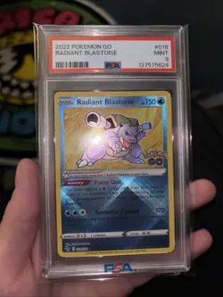 Radiant Blastoise 018/078 Pokemon TCG Graded Card Slab PSA 9 Mint Pokemon Go !! - Image 1