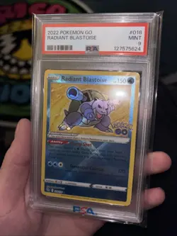 Radiant Blastoise 018/078 Pokemon TCG Graded Card Slab PSA 9 Mint Pokemon Go !! - Image 2