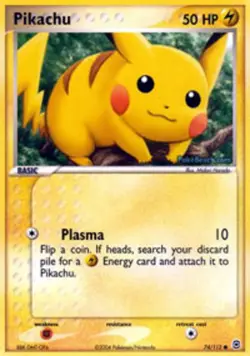 Moderately Played Pikachu - 74/112 - Common Pokemon FireRed & LeafGreen - Image 1