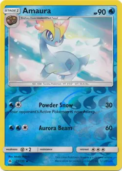 Moderately Played Amaura - 27/131 - Uncommon - Reverse Holo Pokemon Forbidden Li - Image 1