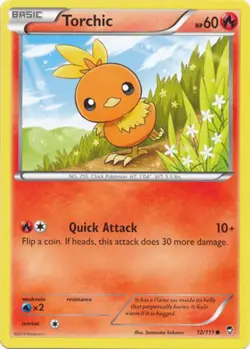 Lightly Played Torchic - 12/111 - Crosshatch Pokemon Championship Promo Pokemon - Image 1