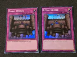 2x Royal Decree x2 THSF-EN058 Super Rare 1x 1st Edition NM Yugioh - Image 1