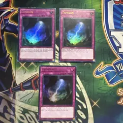 Yugioh! Typhoon DUDE-EN046 x3 Playset Ultra Rare 1st Edition VLP/NM - Image 1