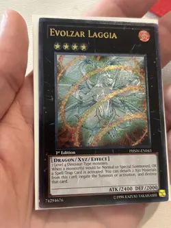 Yugioh Evolzar Laggia Ultimate Rare 1st Ed PHSW - Image 3