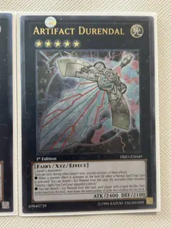 Yugioh 2x Artifact Durendal Ultimate Rare!! 1x First 1x Unlimited PRIO - Image 3