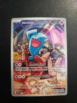 Pokemon TCG Destined Rivals Team Rockets Wobbuffet Promo Card 203 - Image 1