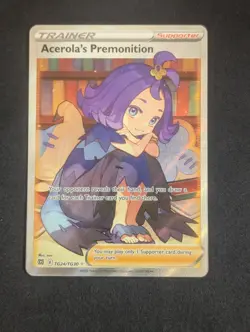 Acerola's Premonition TG24/TG30 Brilliant Stars Full Art Ultra Rare Pokemon Card - Image 1