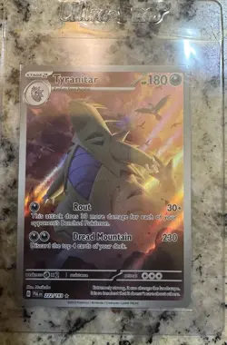 Pokemon TCG Tyranitar Scarlet & Violet Paldea Evolved Holo Card 222/193 IR - Image 1