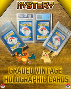 1 Mystery HOLOGRAPHIC VINTAGE Graded Pokemon Card! (1999-2000) - Image 1