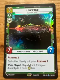 STAR WARS UNLIMITED TCG SPARK OF REBELLION: LEGENDARY FOIL CARD: HOME ONE - Image 1