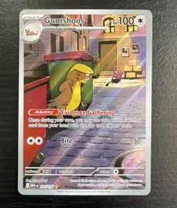 2025 Pokemon Mega Evolution Gumshoos Illustration Rare 153/132 IR Full Art Card - Image 1