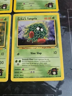 Erika's Gym Heroes 4 Card Lot Bellsprout, Exeggcute, Tangela Pokemon - Image 4