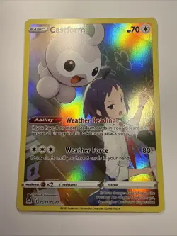 Pokemon TCG Castform Lost Origin Trainer Gallery Holo Ultra Rare Card TG11/TG30 - Image 1