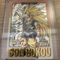 Dragon Ball Z GT Goku Carddass Card Part 28 Set Lot Vintage 1996 #87 #91 #92 #93 - Image 3