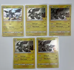 5 Card Lot Pokemon TCG Zekrom Celebrations 010/025 Holo Rare - Image 1