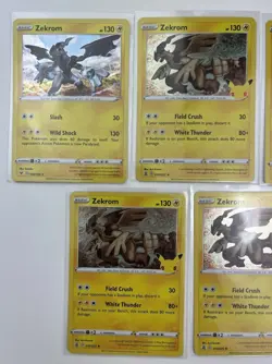 5 Card Lot Pokemon TCG Zekrom Celebrations 010/025 Holo Rare - Image 2