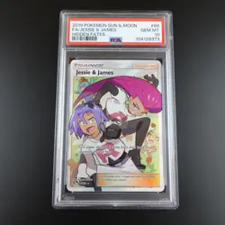 PSA 10 Jessie & James 68/68 Hidden Fates Full Art Holo Graded Pokemon Card - Image 1