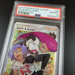 PSA 10 Jessie & James 68/68 Hidden Fates Full Art Holo Graded Pokemon Card - Image 2