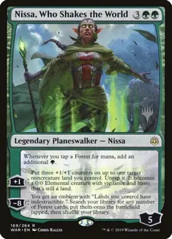 Nissa, Who Shakes the World - Foil Promo War of the Spark LP MTG - Image 1