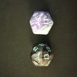 Magic The Gathering: oversized Set of 2 Duskmourn Spin Down Life counter Dice - Image 1