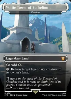 Karakas "White Tower of Ecthelion" - Foil Extended Art LTC NM MTG - Image 1
