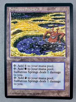 MTG-Sulfurous Springs Ice Age Regular-Rare Land-Unplayed NM-Magic the Gathering - Image 1