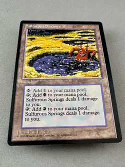 MTG-Sulfurous Springs Ice Age Regular-Rare Land-Unplayed NM-Magic the Gathering - Image 3