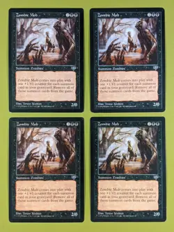Zombie Mob x4 Mirage 4x Playset Magic the Gathering MTG - Image 1