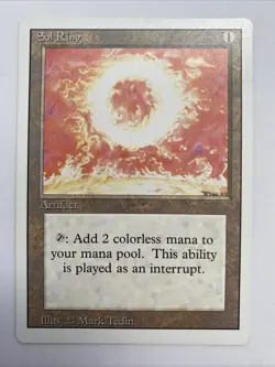 Sol Ring Magic the Gathering Revised Edition LP Vintage MTG TCG - Image 1