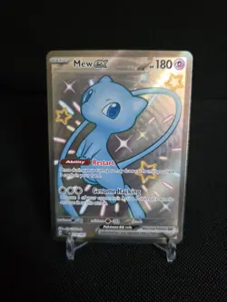 Pokemon TCG Mew EX 216/091 Paldean Fates Full Art Shiny Ultra Rare NM Condition - Image 1