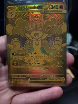 Pokemon TCG Mega Lucario EX 188/132 Mega Evolutions Gold - Near Mint - Image 1