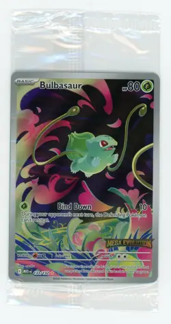 Pokemon TCG Bulbasaur 133/132 Holo (2025) Mega Evolution Stamped Promo Sealed - Image 1