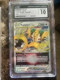 CGC 10 GEM MINT Regigigas VSTAR 114/159 Crown Zenith Ultra Rare Holo Pokemon - Image 1
