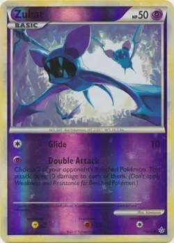 1x Zubat - 70/95 - Common - Reverse Holo Lightly Played Pokemon HGSS - Unleashed - Image 1
