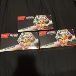 Pokemon TCG Prismatic Evolutions Surprise Box Scarlet & Violet SEALED in hand - Image 1