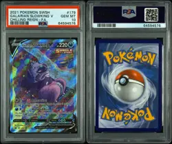 PSA 10 Galarian Slowking V 179/198 Alternate Art Pokemon Chilling Reign English - Image 3