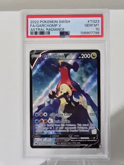 2022 POKEMON SWORD & SHIELD ASTRAL RADIANCE #TG23 FULL ART/GARCHOMP V PSA 10 - Image 1