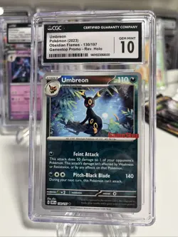 CGC 10 2023 Pokemon Umbreon 130/197 Obsidian Flames Gamestop Promo GEM MINT - Image 1