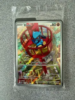 Pokemon Center Stamped Riolu - 010 Mega Evolution ETB Promo - Sealed - Image 1