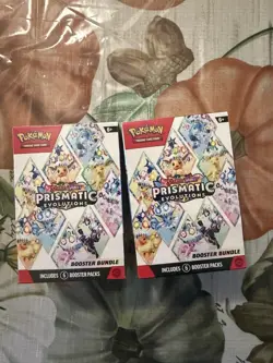 2 Pokemon TCG Scarlet & Violet Prismatic Evolutions Booster Bundle, 2x 6-Pack’s - Image 1