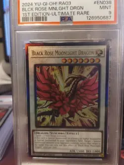 *IN HAND* BLACK ROSE MOONLIGHT DRAGON ULTIMATE RARE 2024 RA03 PSA 9 MINT YUGIOH - Image 1