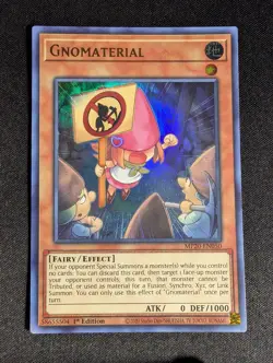 Yugioh Gnomaterial MP20-EN050 1st Edition Ultra Rare NM - Image 1
