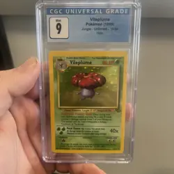 Pokemon 1999 Vileplume Jungle Holo Rare Card #15/64 CGC 9 Mint Condition - Image 1