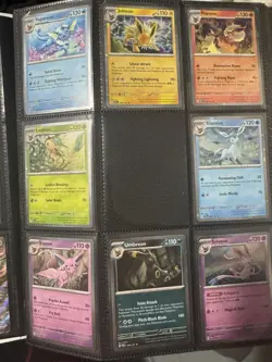 Eevee Prismatic Evolutions 8 Holo & 1 Regular 9 Card Set NM Eeveelutions - Image 1