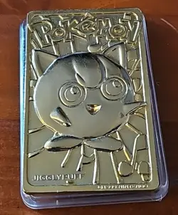 Nintendo Pokemon Jigglypuff 24k Gold Plated Card, 1999 - Image 1